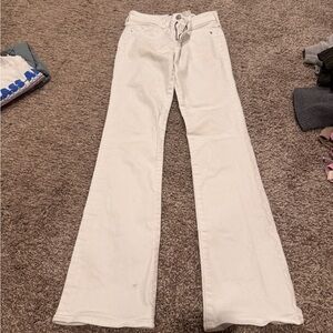 Abercrombie & Fitch Women's White Flared Jeans